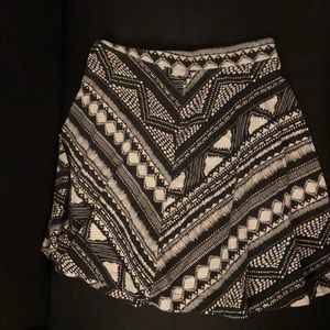 Black and white Aztec skirt
